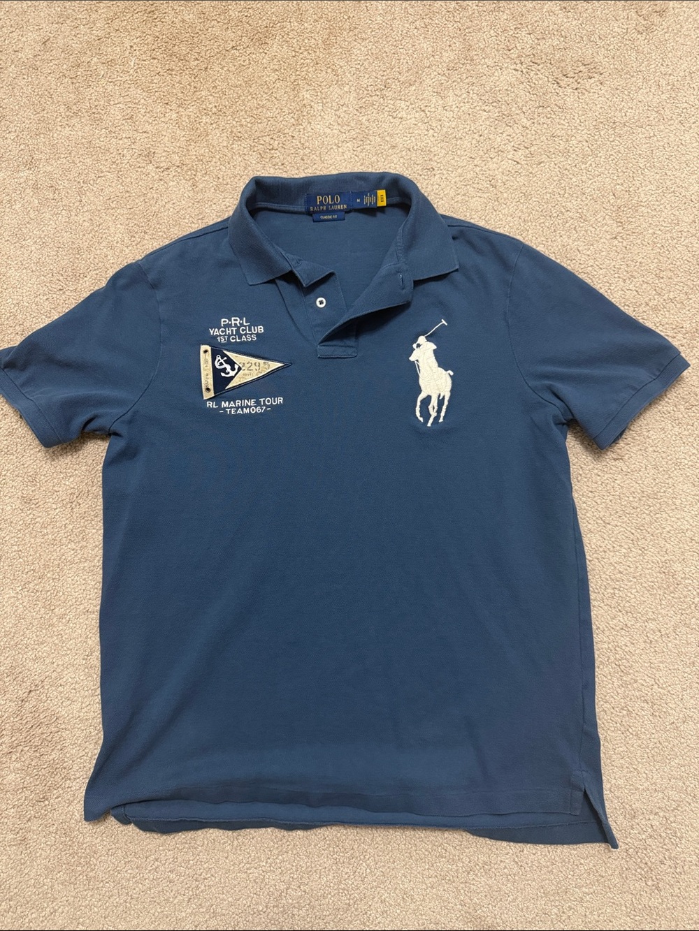 Polo by Ralph Lauren Blue Polo with White Player Logo